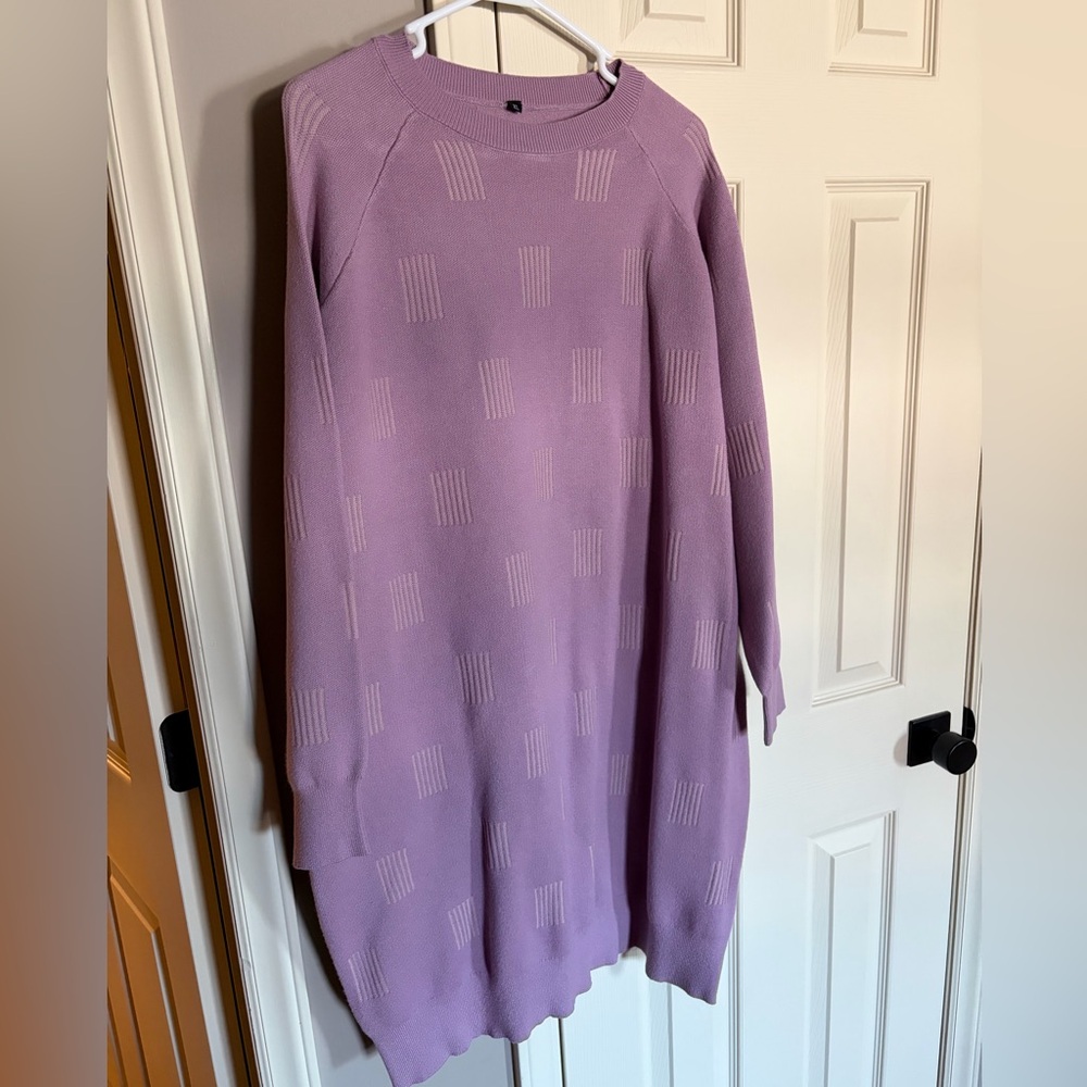 Chic Lavender Long Sleeve Dress